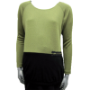 Lime Raglan Sweater with Black Jersey Elasticized Border