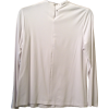 Adjustable White Rayon Knit M-Shirt Shell