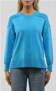 Crew neck Tunic with Side Slits, Shaker Stitch Yoke - 32602SP26
