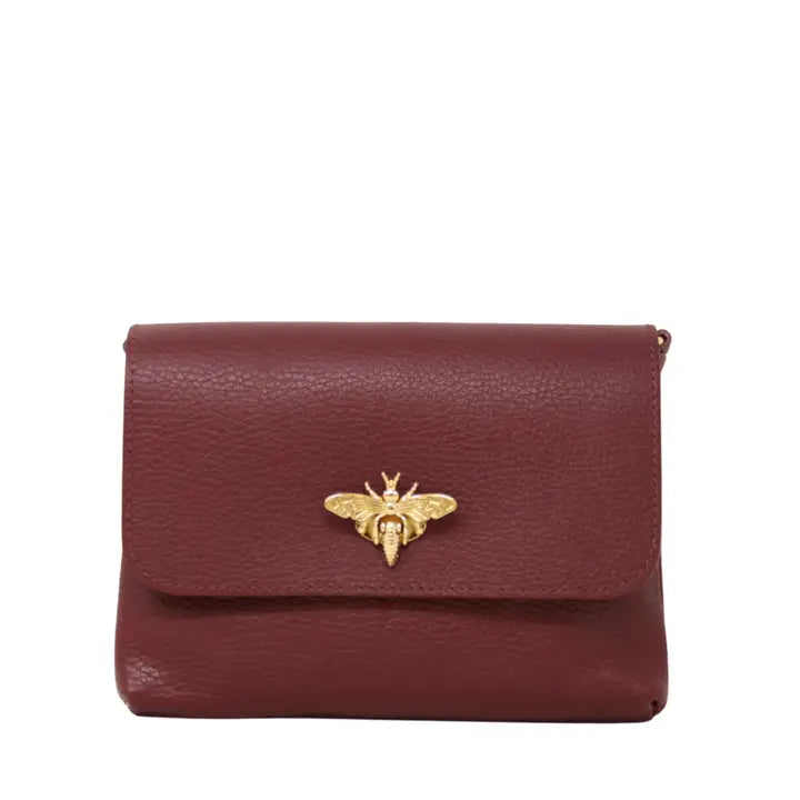 Germán Fuentes Genuine Italian Leather Butterfly Croc-Embossed Crossbody Mini Bag - GF1150